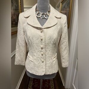 Preloved Elegant Apricot Color Emma James Blazer